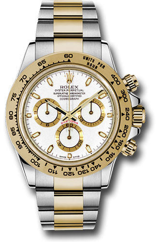 Rolex Yellow Rolesor Cosmograph Daytona 40 Watch - White Index Dial - 116503 wi