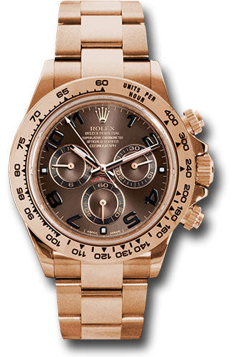 Rolex Everose Gold Cosmograph Daytona 40 Watch - Chocolate Arabic Dial - 116505 choca