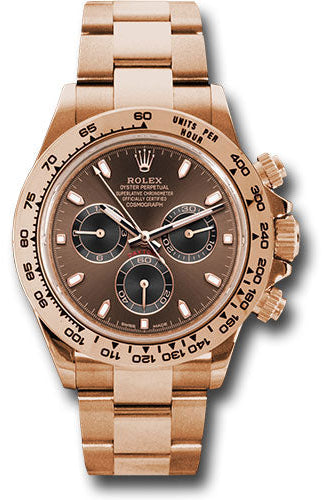 Rolex Everose Gold Cosmograph Daytona 40 Watch - Chocolate and Black Index Dial - 116505 chocbki