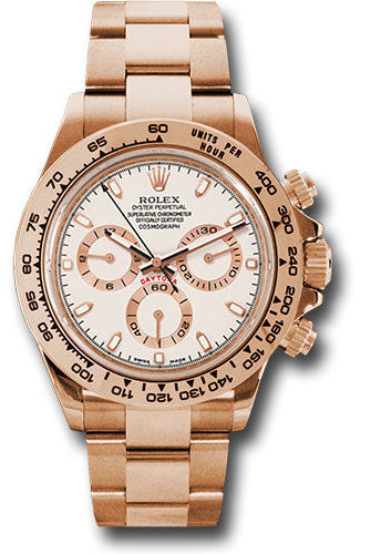 Rolex Everose Gold Cosmograph Daytona 40 Watch - Ivory Index Dial - 116505 i