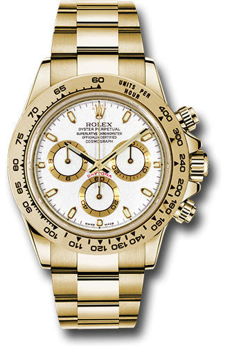 Rolex Yellow Gold Cosmograph Daytona 40 Watch - White Index Dial - 116508 wi