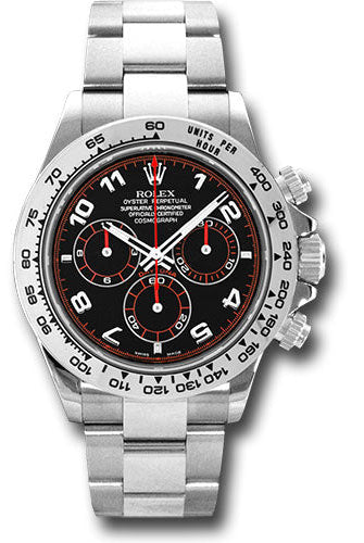 Rolex White Gold Cosmograph Daytona 40 Watch - Black Arabic Dial - 116509 bk