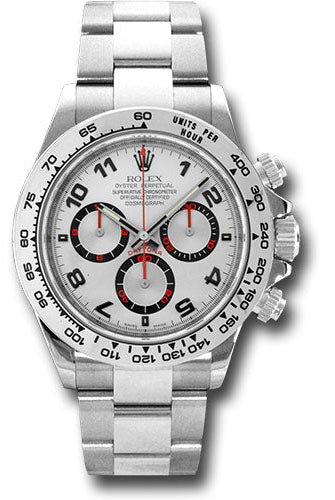 Rolex White Gold Cosmograph Daytona 40 Watch - Silver Arabic Dial - 116509 sa