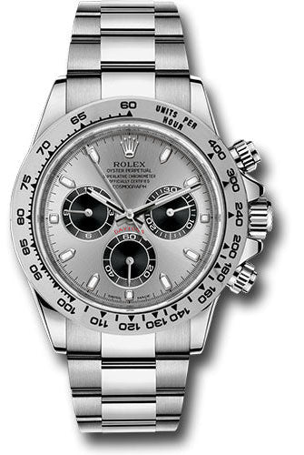 Rolex White Gold Cosmograph Daytona 40 Watch - Steel And Black Index Dial - 116509 stbk