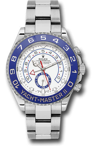 Rolex Steel Yacht-Master II 44 Watch - Matt White Dial - 116680