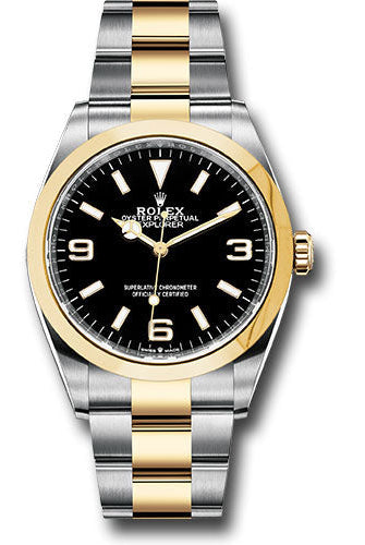 Rolex Steel and Yellow Gold Oyster Perpetual Explorer - Black Dial - Oyster Bracelet - Release - 124273