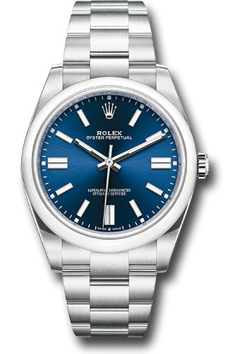 Rolex Oyster Perpetual 41 Watch Blue Index Dial 124300 bluio