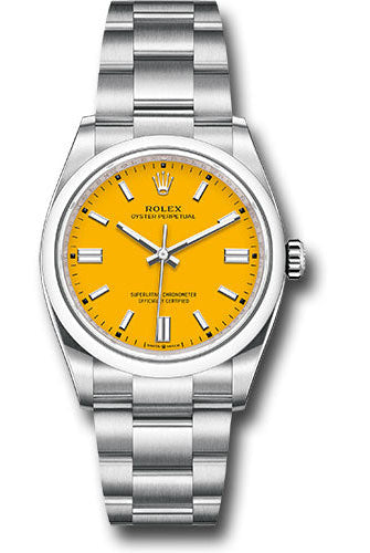 Rolex Oyster Perpetual 36 Watch - Domed Bezel - Yellow Index Dial - Oyster Bracelet - 126000 yio