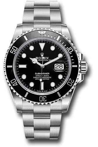 Rolex Steel Submariner Date Watch - Black Bezel - Black Dial - 126610LN
