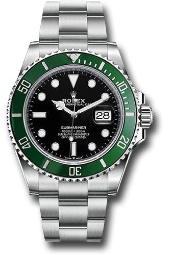 Rolex Steel Submariner Date Watch - The Starbucks - Green Bezel - Black Dial - 126610LV