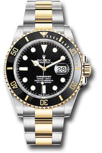 Rolex Steel and Gold Submariner Date Watch - Black Bezel - Black Dial - 126613LN