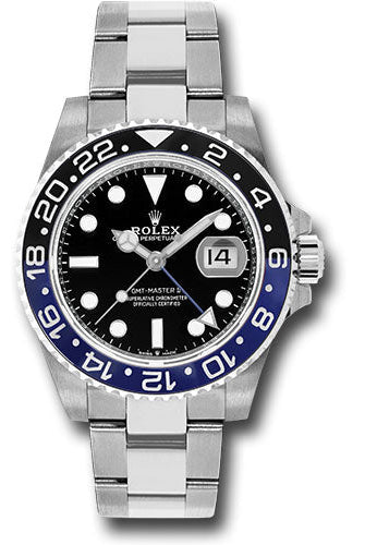 Rolex Steel GMT-Master II 40 Watch - Black And Blue Batman Bezel - Black Dial - Oyster Bracelet - 2021 Release - 126710BLNR o
