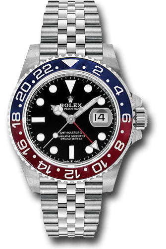 Rolex Steel GMT-Master II 40 Watch - Blue And Red Pepsi Bezel - Black Dial - Jubilee Bracelet - 126710BLRO j