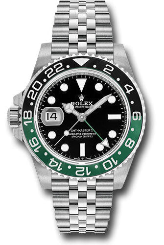 Rolex Oystersteel "Sprite" GMT-Master II Watch - Bidirectional Rotatable 24-Hour Graduated Bezel - 126720vtnr bkj