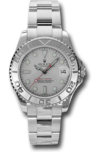 Rolex Steel and Platinum Yacht-Master 35 Watch - Platinum Dial - 168622