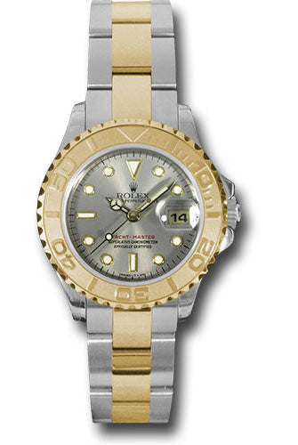 Rolex Steel and Yellow Gold Lady Yacht-Master 29 Watch - Grey Dial - 169623 g