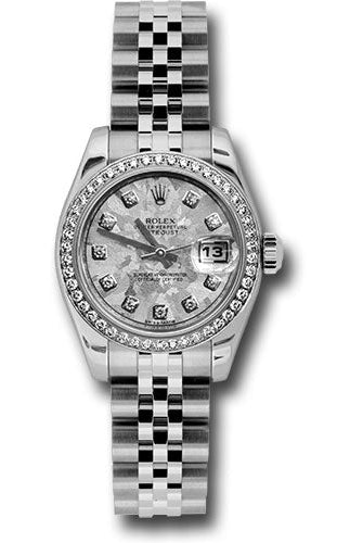 Rolex Steel and White Gold Lady Datejust 26 Watch - 46 Diamond Bezel - White Gold Crystal Diamond Dial - Jubilee Bracelet -