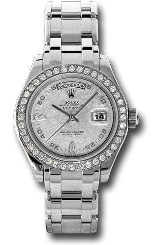 Rolex Platinum Day-date Special Edition 39 Watch - 40 Diamond Bezel - Meteorite Diamond Dial - 18946 met