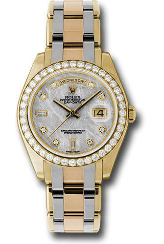 Rolex Yellow Gold Day-Date Special Edition 39 Watch - 40 Diamond Bezel - Meteorite Diamond Dial - 18948tri mtd