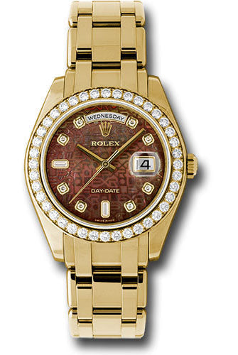 Rolex Yellow Gold Day-Date Special Edition 39 Watch - 40 Diamond Bezel - Dark Mother-Of-Pearl Jubilee Diamond Dial - 18948