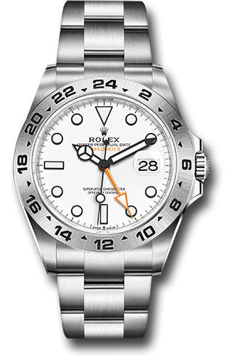 Rolex Oyster Perpetual Explorer II Watch - Oystersteel - White Dial - Oyster Bracelet - Release - 226570 w