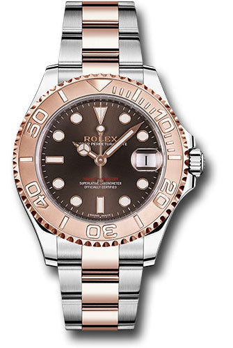 Rolex Steel and Everose Gold Rolesor Yacht-Master 37 Watch - Chocolate Dial - Oyster Bracelet - 268621 choo