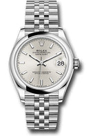 Rolex Steel and White Gold Datejust 31 Watch - Domed Bezel - Silver Index Dial - Jubilee Bracelet - 278240 sij