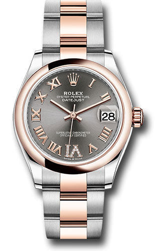 Rolex Steel and Everose Gold Datejust 31 Watch - Domed Bezel - Mother-Of-Pearl Diamond Dial - Oyster Bracelet - 278241 dkrhdr6o