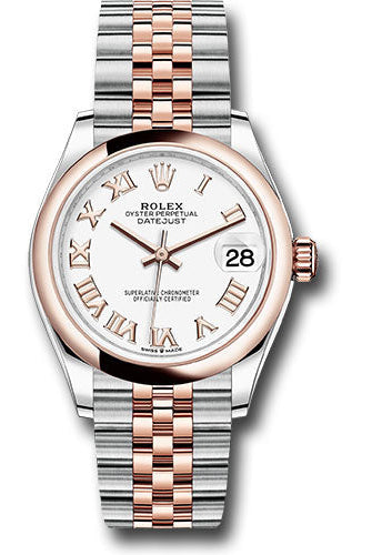 Rolex Steel and Everose Gold Datejust 31 Watch - Domed Bezel - Rose Index Dial - Jubilee Bracelet - 278241 wrj