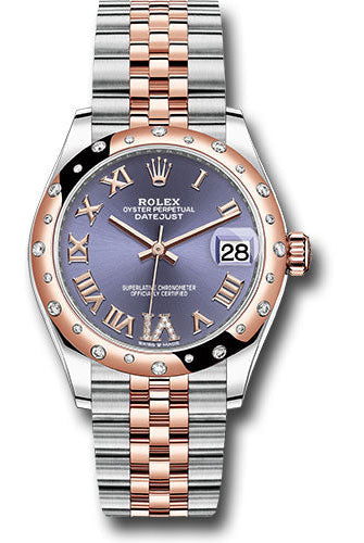Rolex Steel and Everose Gold Datejust 31 Watch - 24 Diamond Bezel - Chocolate Diamond Roman VI Dial - Jubilee Bracelet - 278341RBR aubdr6j