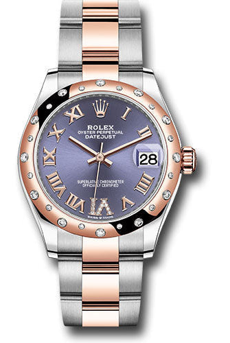 Rolex Steel and Everose Gold Datejust 31 Watch - 24 Diamond Bezel - Chocolate Diamond Roman VI Dial - Oyster Bracelet - 278341RBR aubdr6o