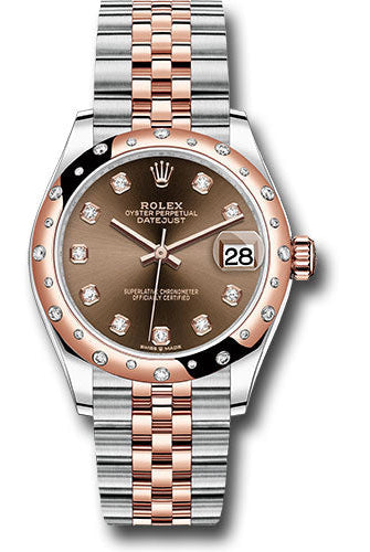 Rolex Steel and Everose Gold Datejust 31 Watch - 24 Diamond Bezel - White Roman Dial - Jubilee Bracelet - 278341RBR chodj