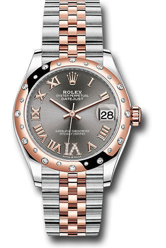 Rolex Steel and Everose Gold Datejust 31 Watch - 24 Diamond Bezel - Mother-Of-Pearl Diamond Dial - Jubilee Bracelet - 278341RBR dkrhdr6j