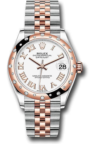 Rolex Steel and Everose Gold Datejust 31 Watch - 24 Diamond Bezel - RosŽ Index Dial - Jubilee Bracelet - 278341RBR wrj