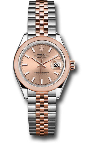 Rolex Everose Rolesor Lady-Datejust Watch - Domed Bezel - Rose Index Dial - Jubilee Bracelet - 279161 rsij