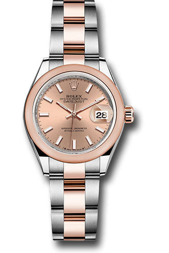 Rolex Everose Rolesor Lady-Datejust Watch - Domed Bezel - Rose Index Dial - Oyster Bracelet - 279161 rsio