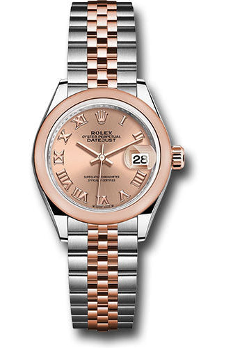 Rolex Everose Rolesor Lady-Datejust Watch - Domed Bezel - Rose Roman Dial - Jubilee Bracelet - 279161 rsrj