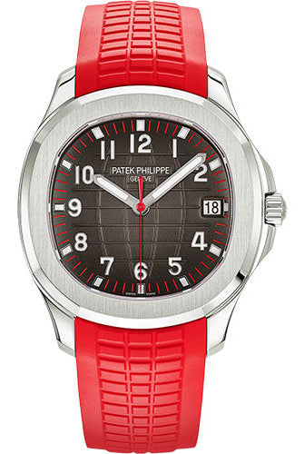 Patek Philippe Aquanaut Singapore 40mm Stainless Steel Case, Black Gray Dial, Red Composite Strap