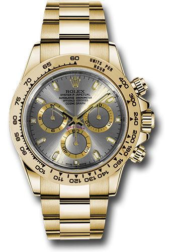 Rolex Yellow Gold Cosmograph Daytona 40 Watch - Steel Index Dial - 116508 sti