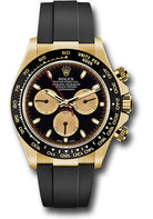 Rolex Yellow Gold Cosmograph Daytona 40 Watch - Black Paul Newman Index Dial - Black Oysterflex Strap - 116518LN bkchof