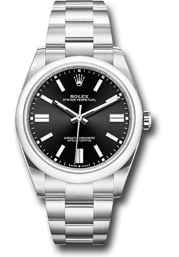 Rolex Oyster Perpetual 41mm Black Index Dial 124300 bkio