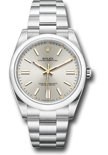Rolex Oyster Perpetual 41mm Silver Index Dial 124300 sio