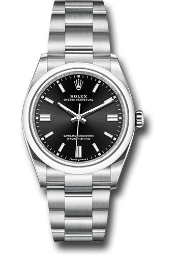 Rolex Oyster Perpetual 36 Watch - Domed Bezel - Black Index Dial - Oyster Bracelet - 126000 bkio