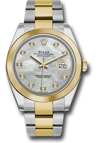 Rolex Steel and Yellow Gold Rolesor Datejust 41mm Mother-of-Pearl Diamond Dial 126303 mdo
