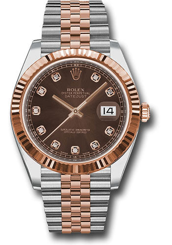 Rolex Date-Just 41mm Chocolate Diamond Dial 126331