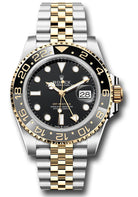 Rolex Steel and Yellow Gold GMT-Master II 40, Black and Grey Bezel, Black Dial, Jubilee Bracelet, Ref. 126713GRNR