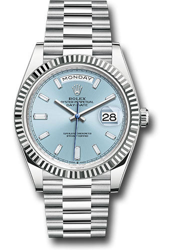 Rolex Platinum Day-Date 40mm Ice Blue Dial 228235