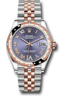 Rolex Steel and Everose Gold Datejust 31 Watch - 24 Diamond Bezel - Chocolate Diamond Roman VI Dial - Jubilee Bracelet - 278341RBR aubdr6j