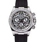 Rolex White Gold Daytona 40 "Eye of the Tiger", Diamond Bezel and Lugs, Silver Diamond Dial, Oysterflex, Ref. 116589TBR