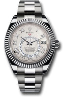 Rolex White Gold Sky-Dweller Watch - Ivory Satin Finish Roman Dial - Oyster Bracelet - 326939 iv